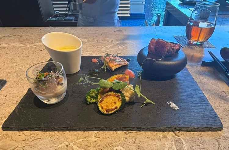試食のお料理。見た目も華やかで美味しかたです。