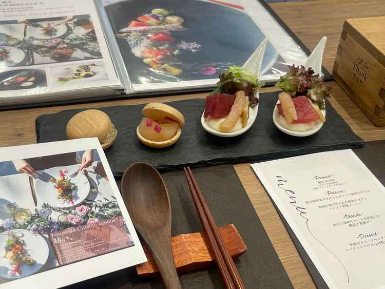 お箸で食べられるフレンチ！年配の方にも喜ばれそうだなと思いました。