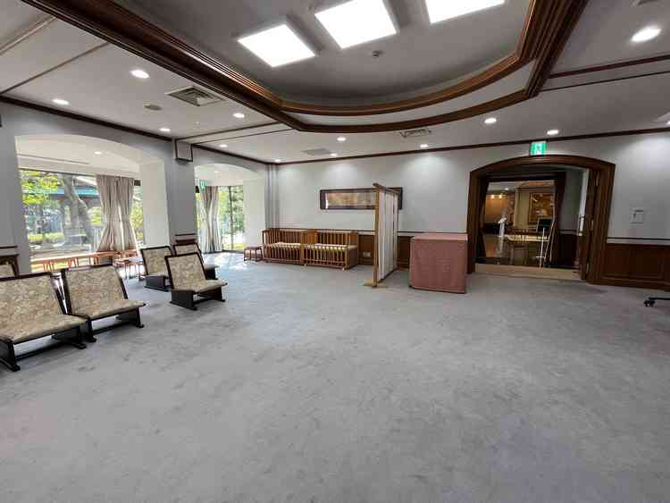 神前式に向かうまでに待機できるエリア。