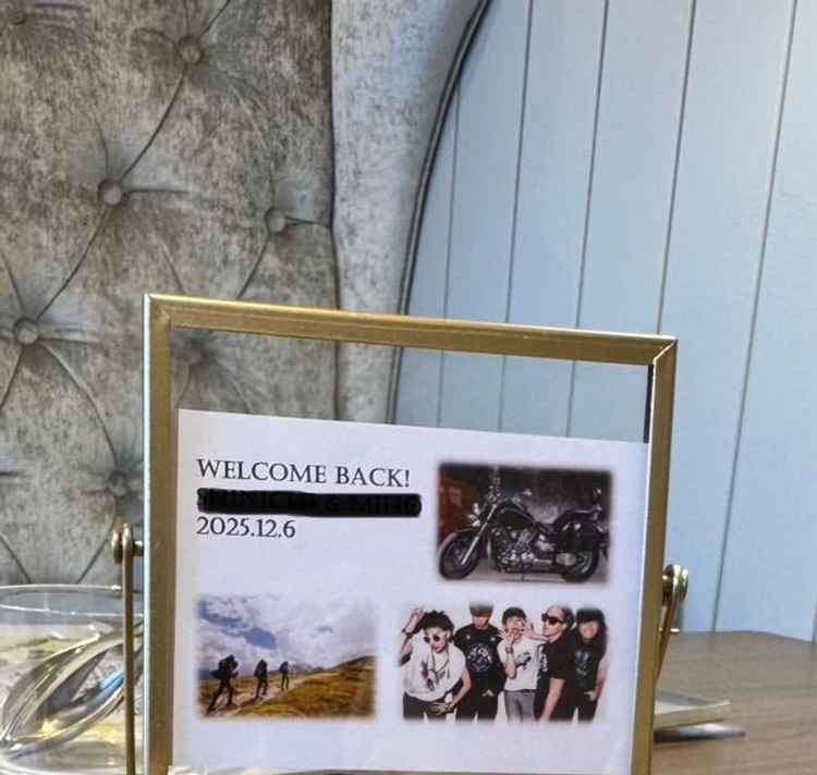 好きなアーティストや趣味などの話になった時に用意していただいたウェルカムボード