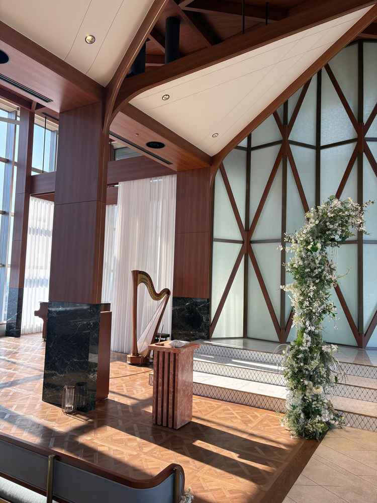 挙式場の写真です。とても綺麗でした。