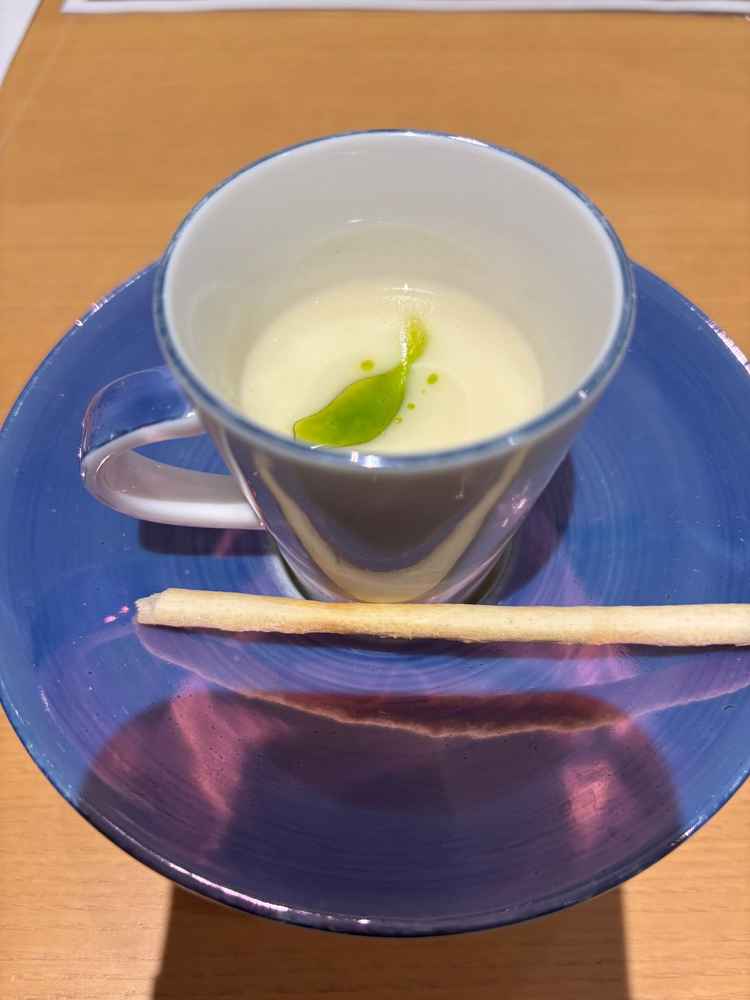 試食のビシソワーズ。美味しかったです。