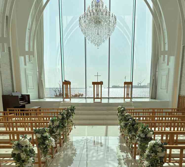 チャペル、目の前が海でとてもきれいだった