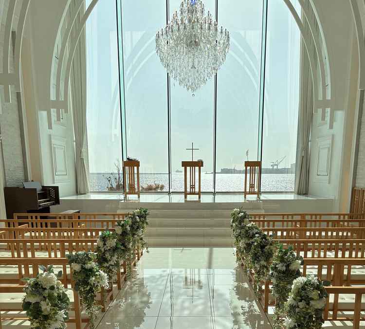 チャペル、目の前が海でとてもきれいだった