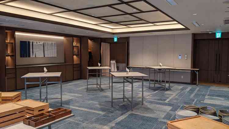 見学した披露宴会場。