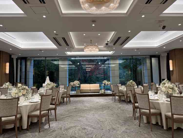 背景は緑が綺麗です