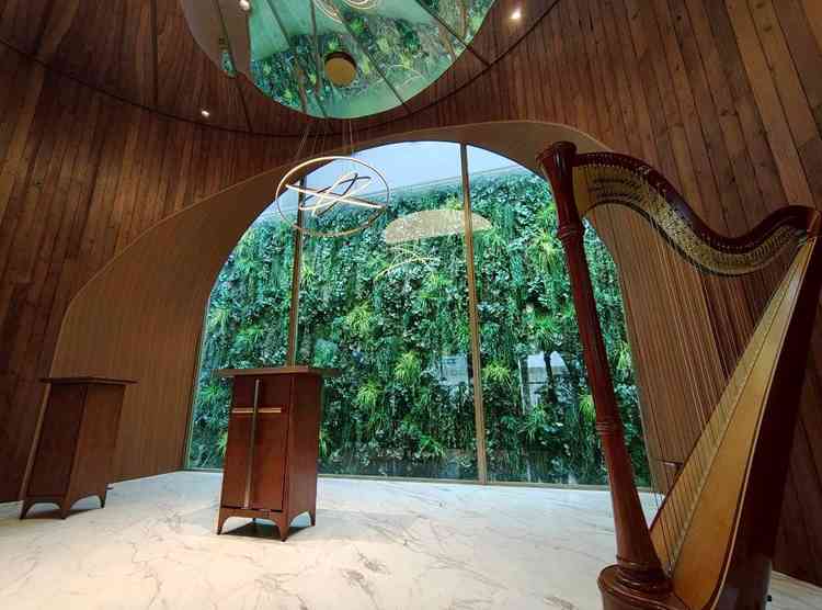 緑に包まれたナチュラルな挙式会場で、とても心が落ち着く素敵な空間でした。