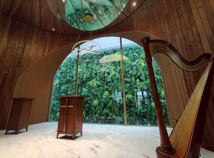 緑に包まれたナチュラルな挙式会場で、とても心が落ち着く素敵な空間でした。