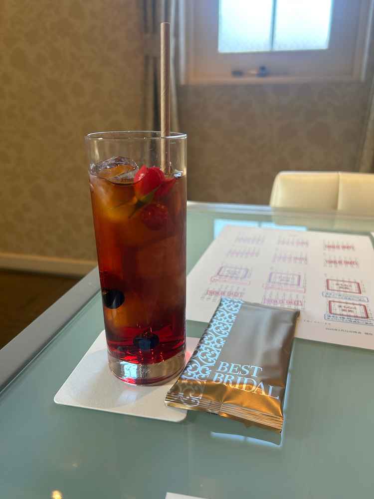 ウェルカムドリンクは、ベリーティー