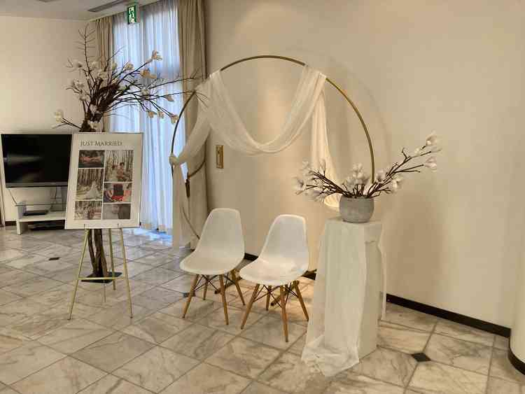 披露宴の待合場所です