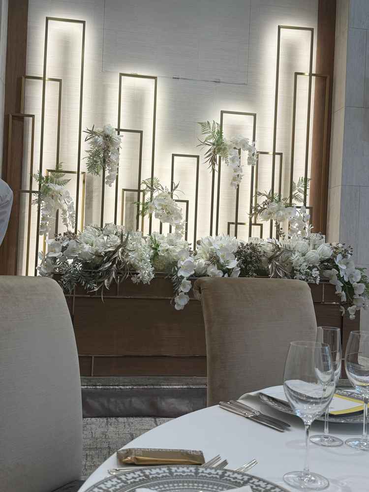 新郎新婦が座る席の様子