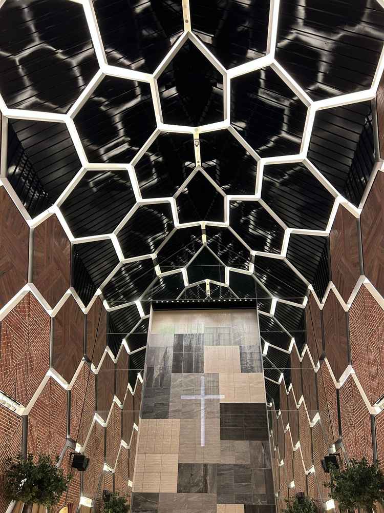 挙式場のレンガ調パターン