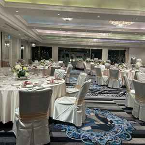 披露宴会場の写真。テラス付きのお部屋で人気とのこと。