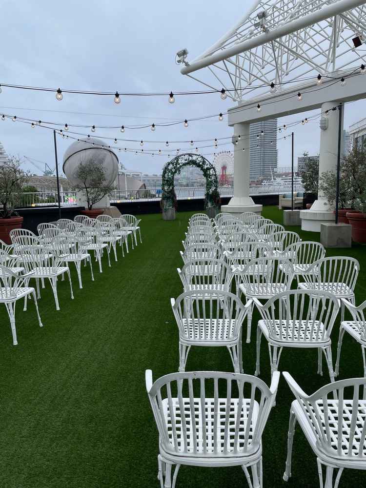 ガーデンの挙式会場を案内していただきました