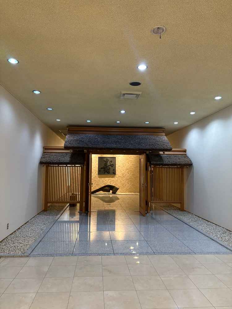 和装での神前式？の会場入口