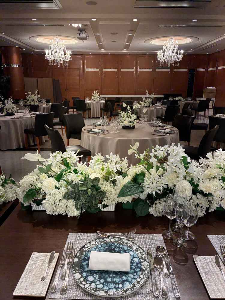 高砂から見たバンケット。カトラリーが良かった