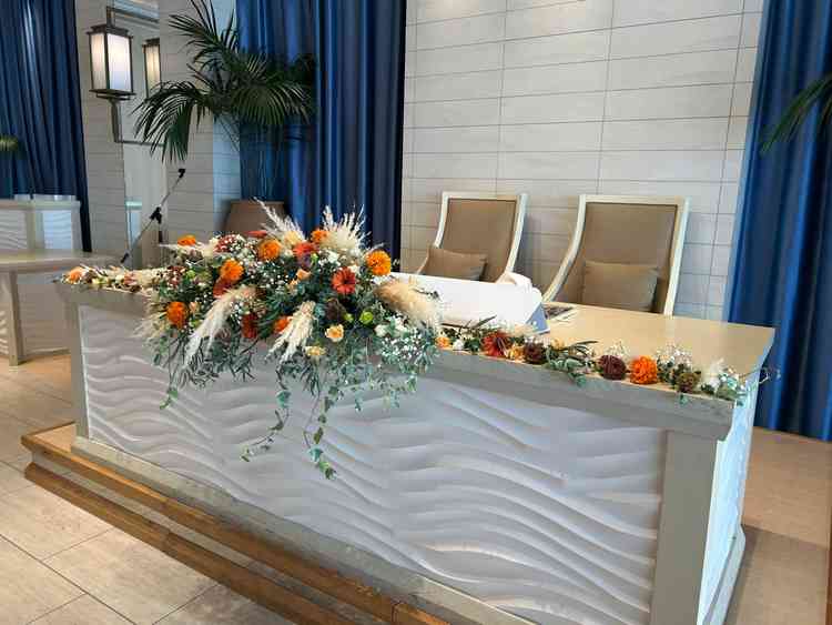 新郎・新婦の席