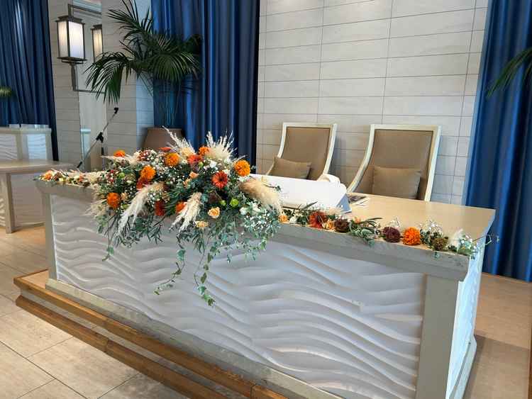 新郎・新婦の席