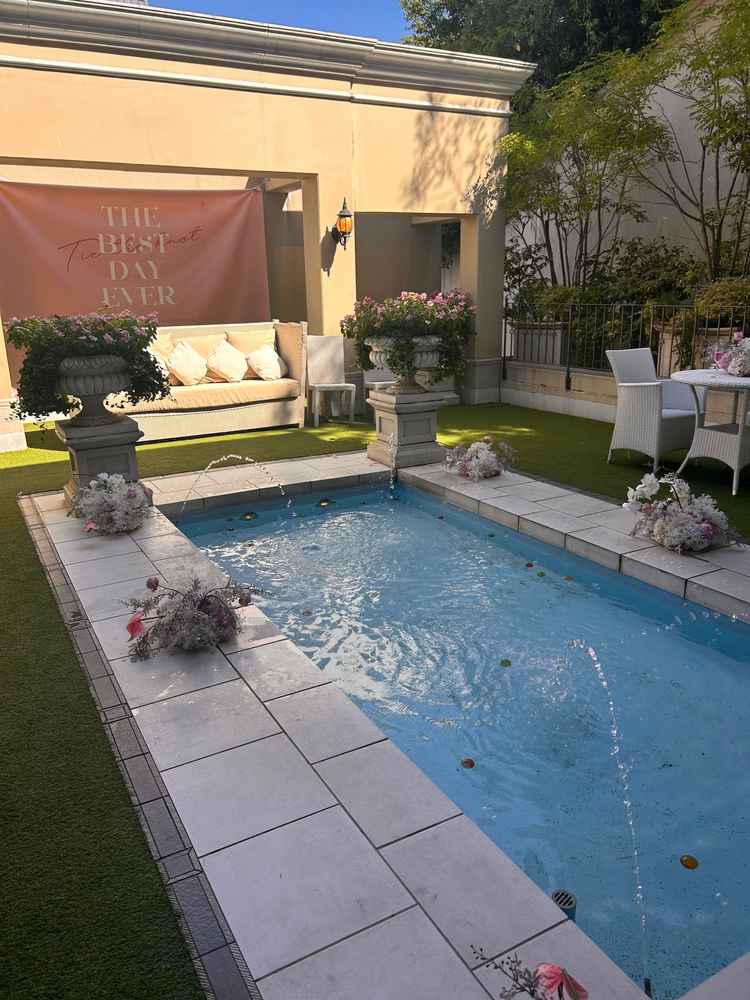 披露宴会場1にあるプール 少し特別な空間に出来て楽しそう