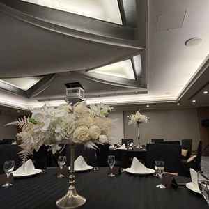 ブライダルフェアの披露宴会場です。