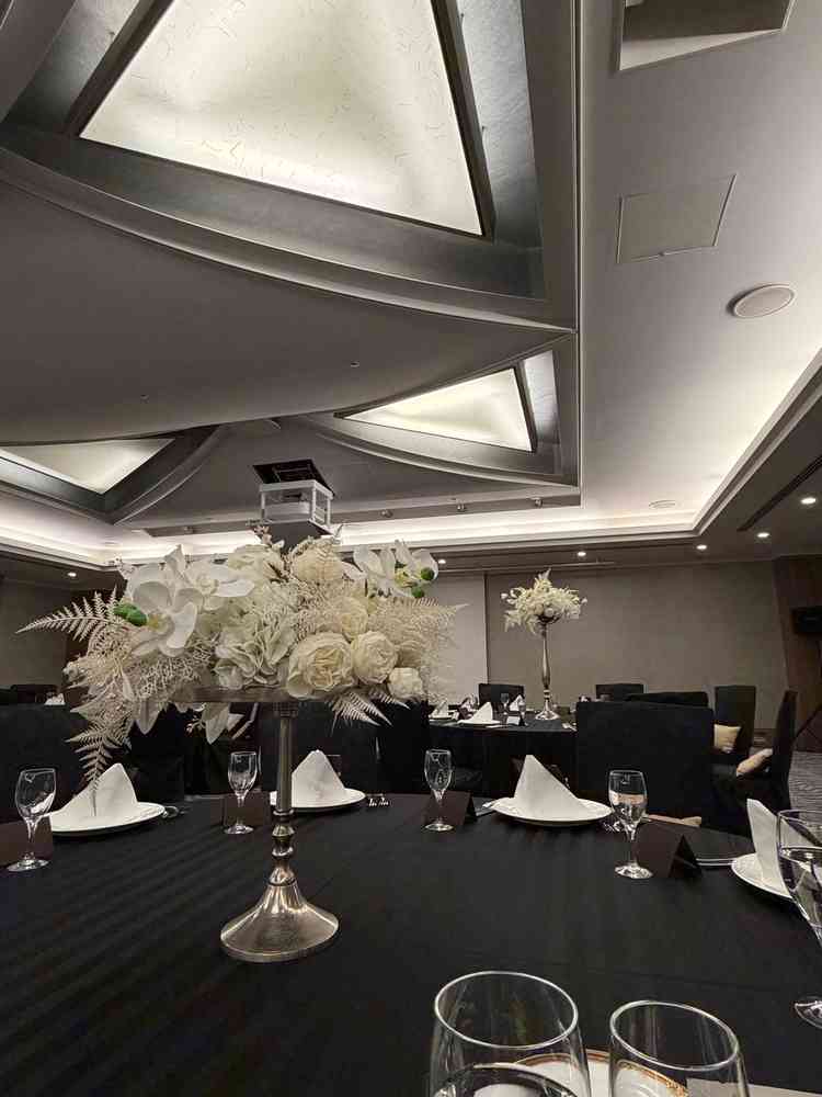 ブライダルフェアの披露宴会場です。