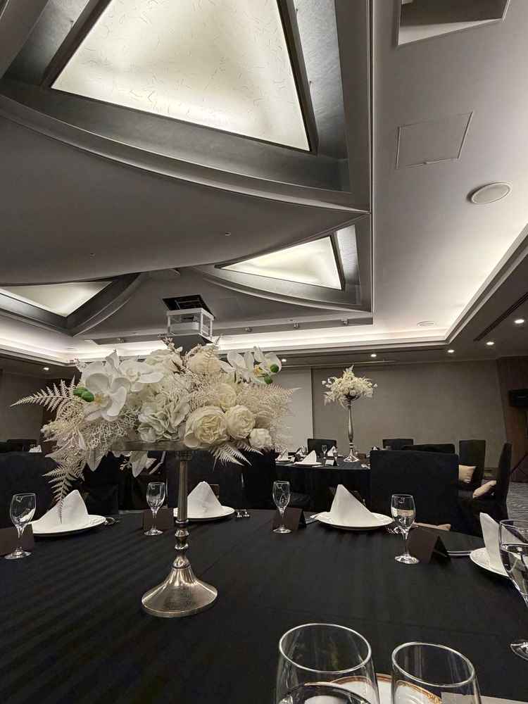 ブライダルフェアの披露宴会場です。