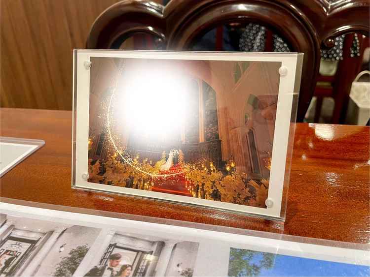 席に名前入りの写真が準備してあって感動した