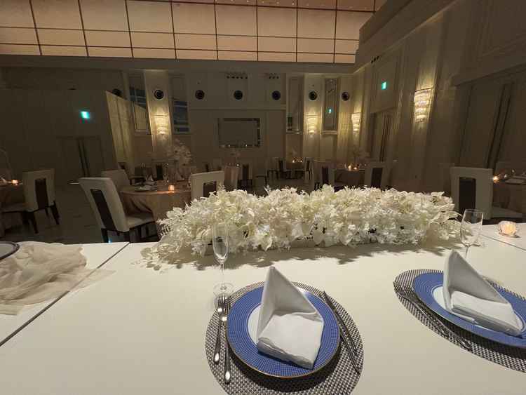 高砂から見たゲストとの距離感も近かったです。だからと言って狭いわけではないのでありがたいです。