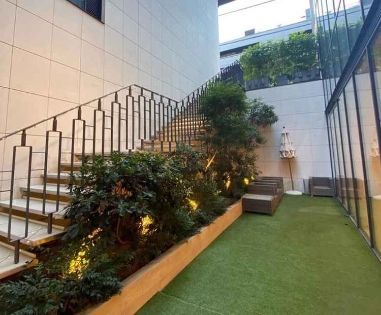 披露宴会場から見える外スペース