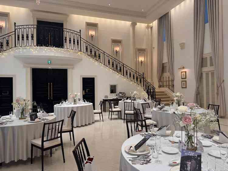 会場がとても可愛かったです。デーブルクロスやお花でもガラリと印象が変わりそうでした。