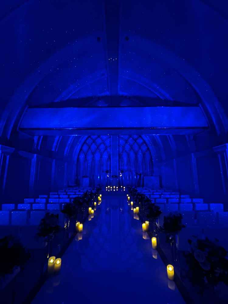 星空チャペルにした時の写真です。