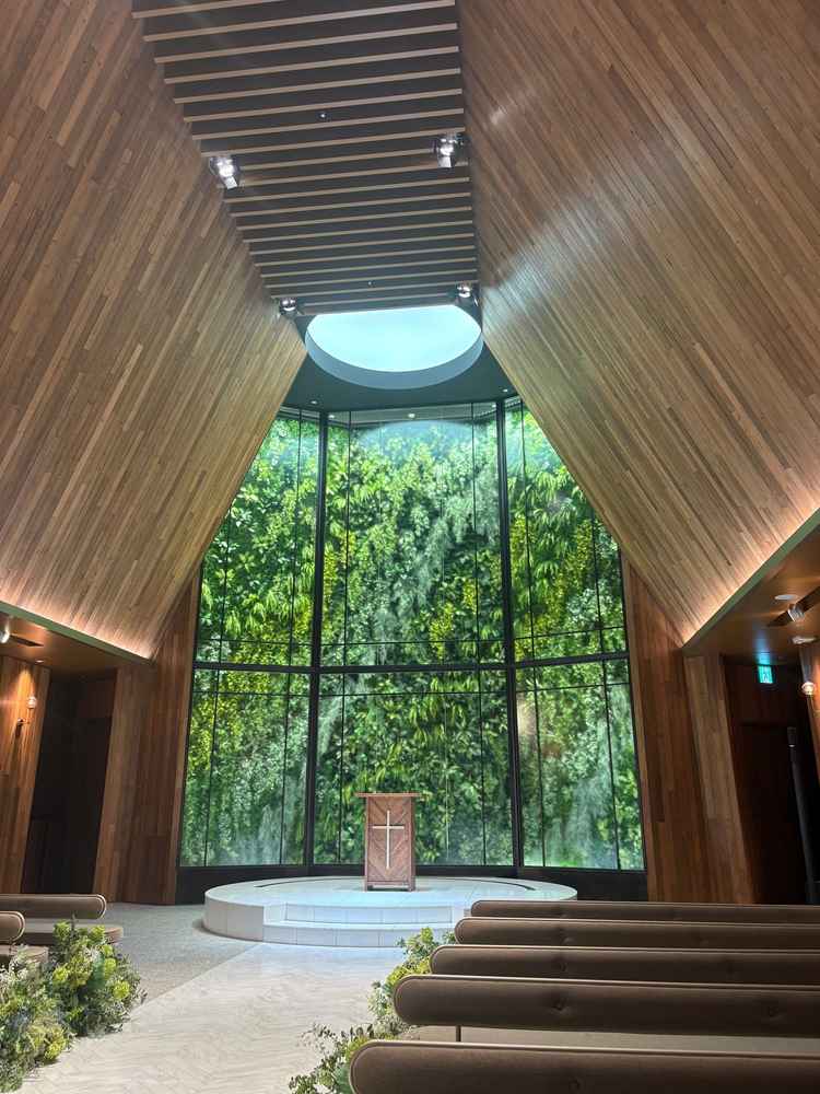 客席から見たチャペルの雰囲気。