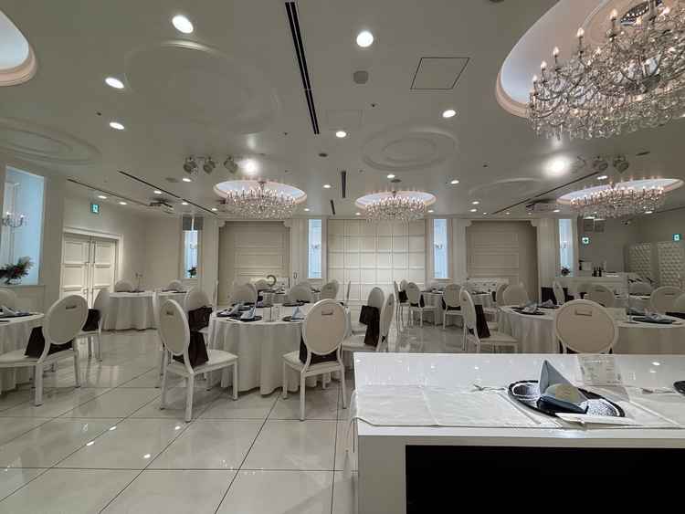 1番見たかった披露宴会場を一番最初に見せて頂きました。