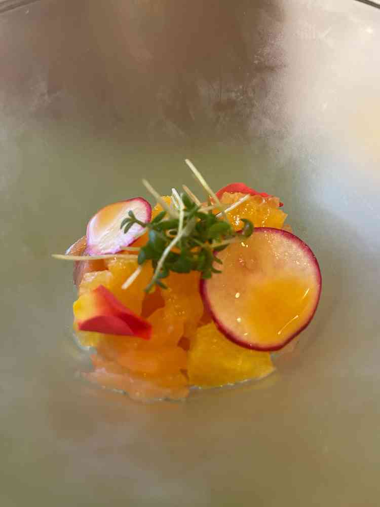 試食のサラダ