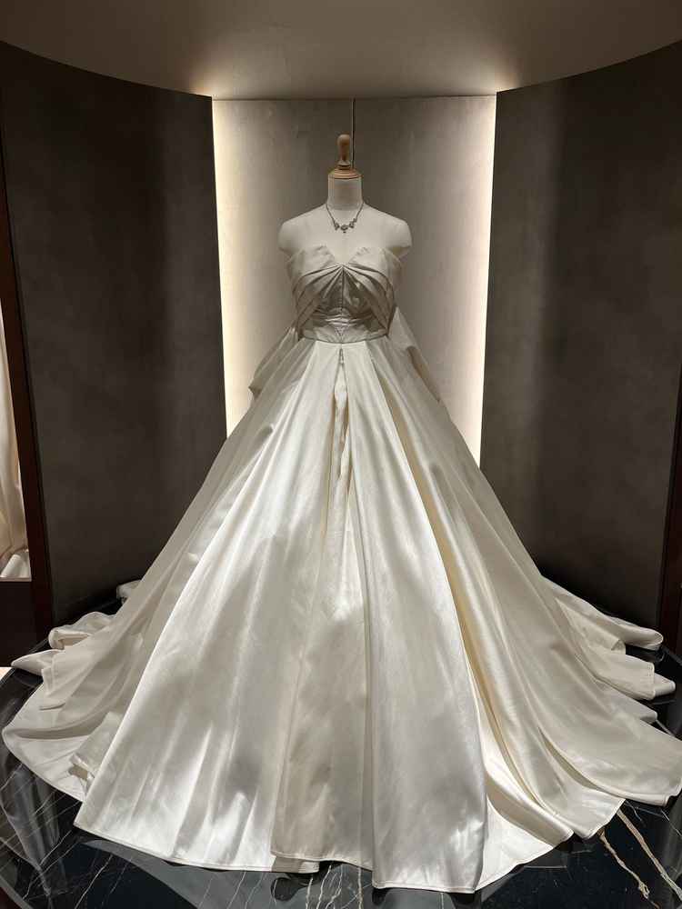 ドレスは提携先からホテルに用意をしてくれていてそこで試着ができた。値上がり幅もそこまでなく良心的