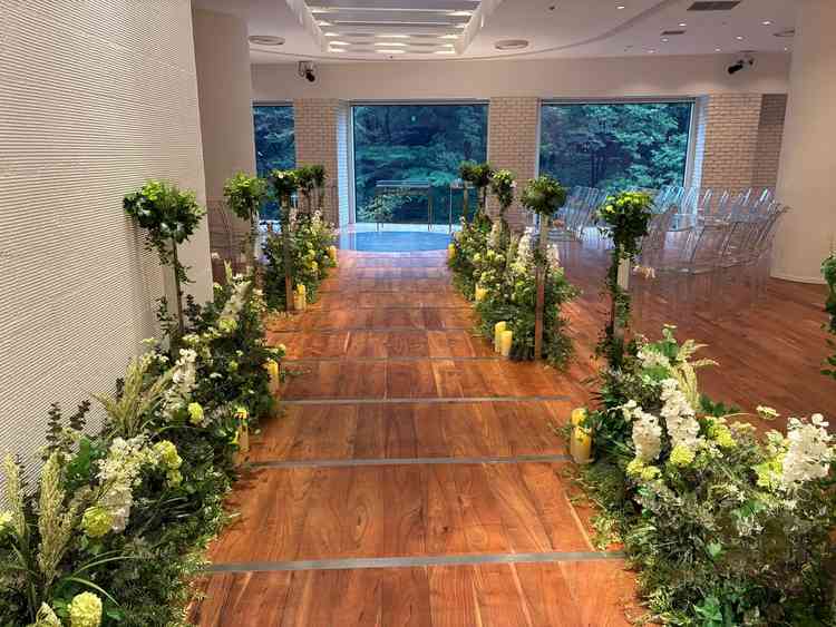 カジュアルな雰囲気な挙式会場。