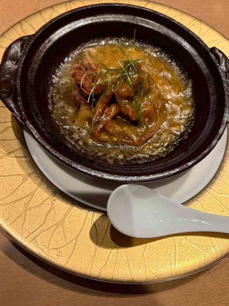 試食の二品目の渡り蟹のあんかけです