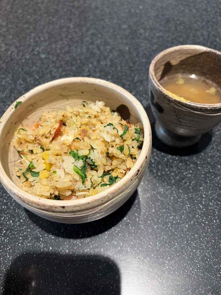 試食の一部の釜炊きご飯。とても美味しかったです。