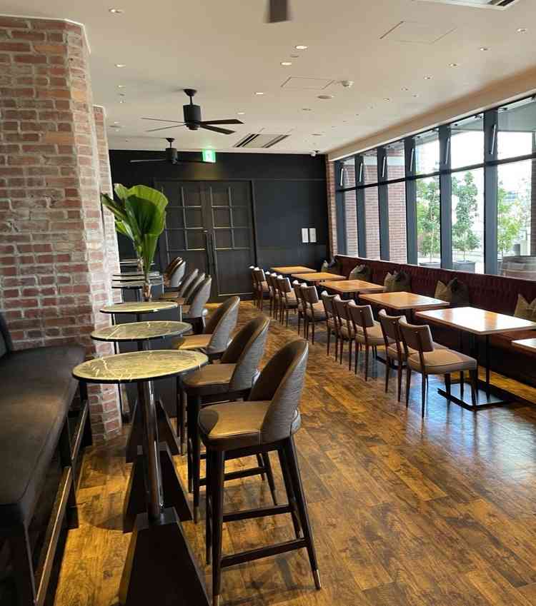 ゲストが挙式前に待機する場所。アメリカンビンテージのようでおしゃれ。