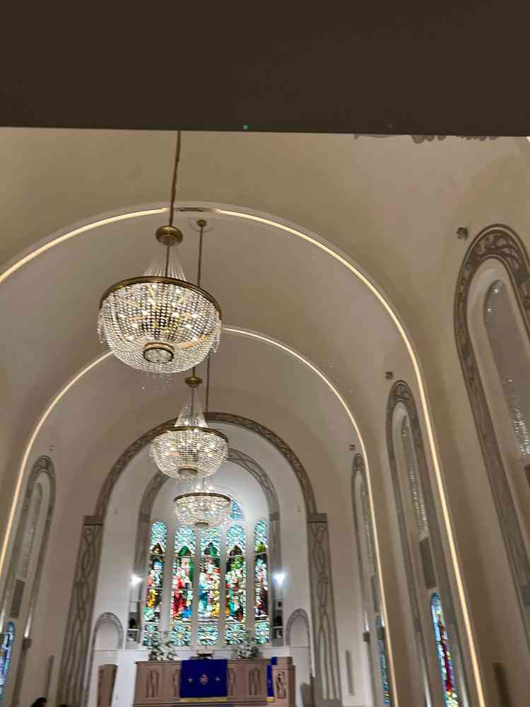 式場のシャンデリア