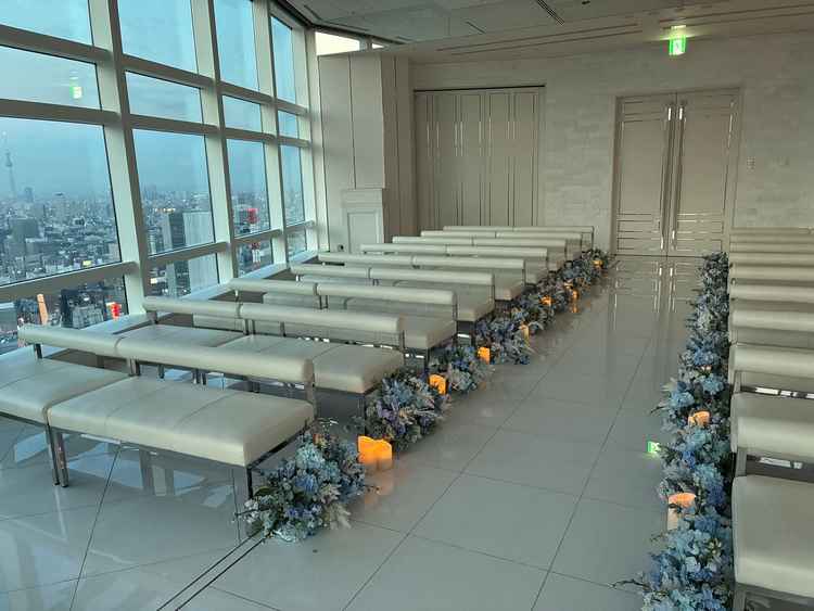 挙式会場です。景色がとても魅力的でした。