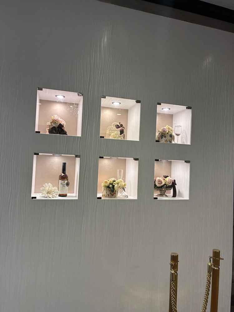 受付の場所に好きなものをたくさん飾れます。