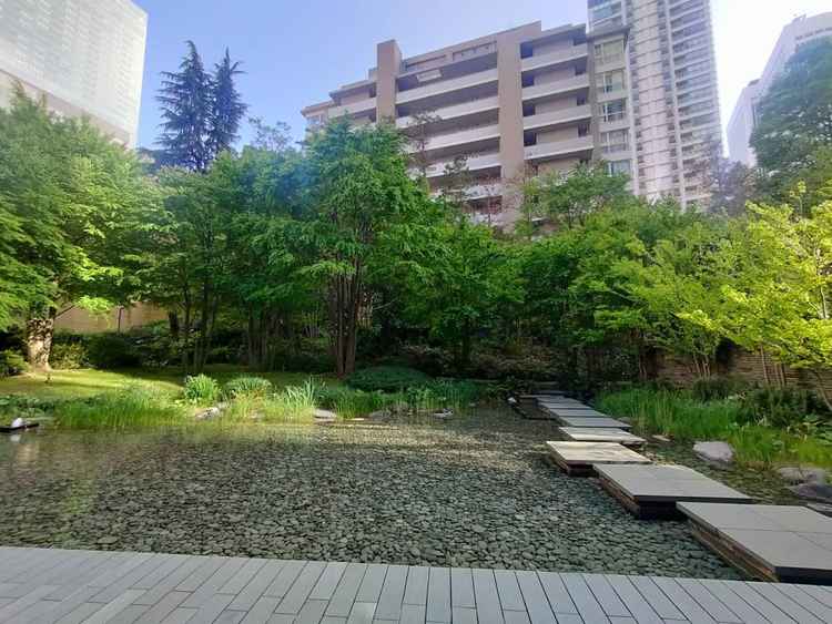 会場からそのまま出られる庭。会場からは回りの建物も見えず良いです。