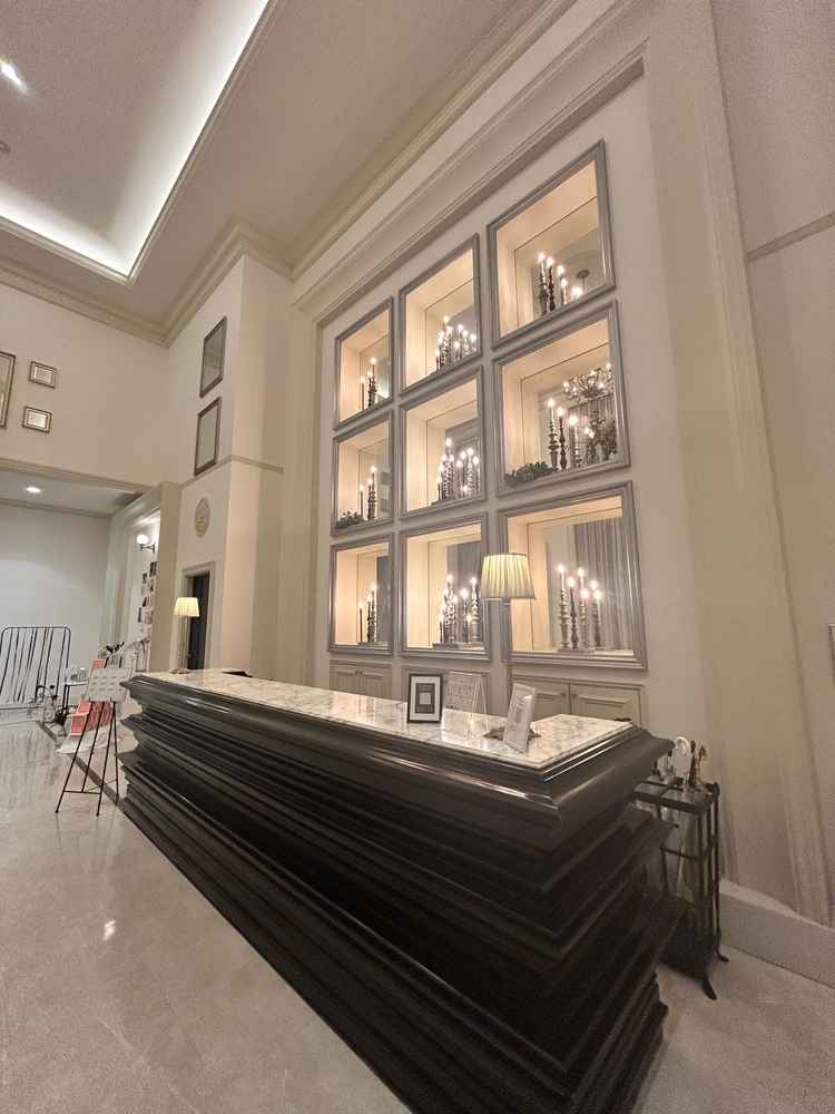 清潔感のある受付。ぱっと明るい印象でした。