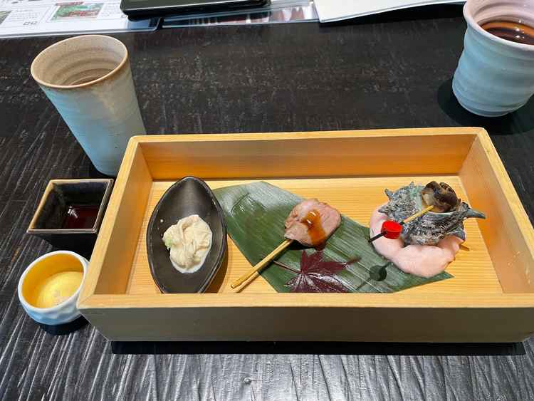 いただいた試食。和中心ですごく美味しかったです。