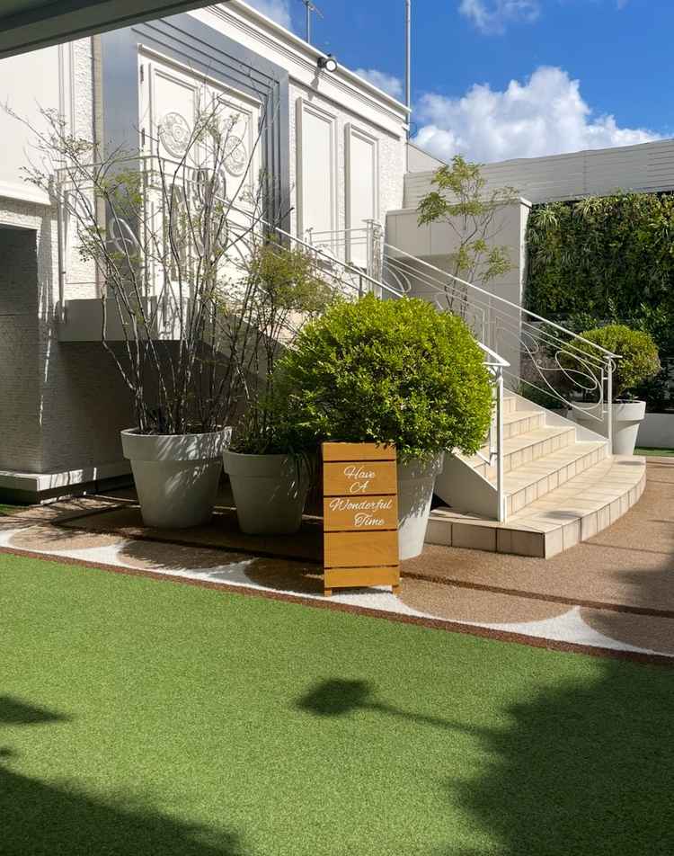 セレモニー会場。建物の最上階にあり乾燥なども気にせずに非日常感がありました。