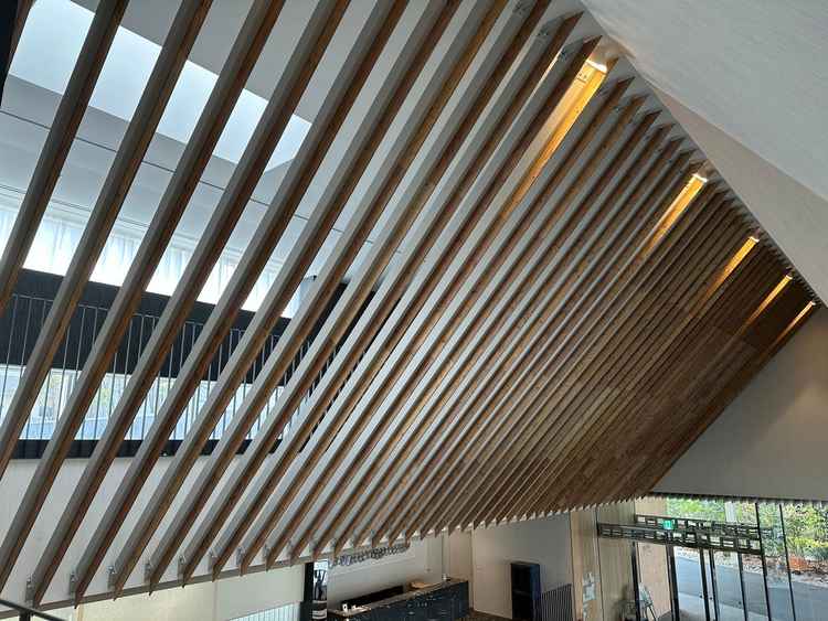 入り口入ってすぐの特徴的な天井です。