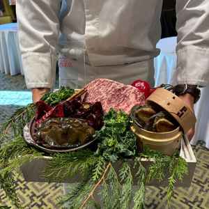 シェフの方から本日の試食で使用する食材の紹介がありました。