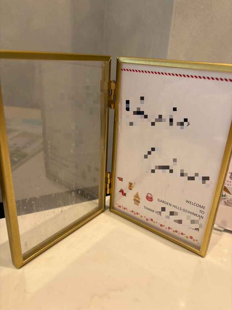 式場に着くと、案内されたテーブルに置いてあった。デザインも可愛くて嬉しかった