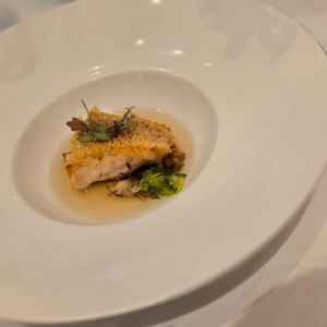 試食会のお魚料理。シェフこだわりで、美味しかったです。